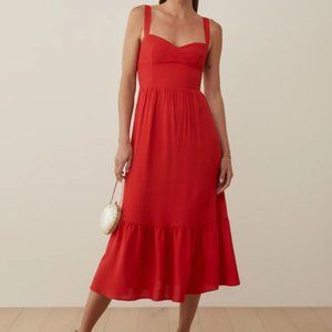 Reformation Celestia Dress in Cherry, Size 0 - NWT